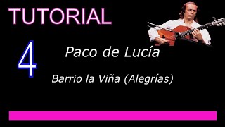 💎Paco de Lucía💎 ALEGRÍAS Parte 4 👉TUTORIAL [upl. by Gnik]