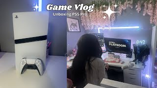 🎮Game Vlog  Unboxing PS5 Pro🌙✧。 Gaming Day ✨ [upl. by Riebling396]