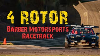 HOT LAP POV 4 ROTOR Turbo Sequential RX7 Barber Motorsports Racetrack Wicked LOUD [upl. by Durnan157]