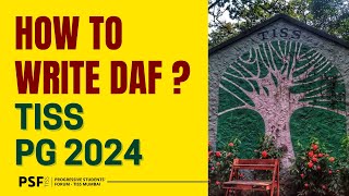 How to Fill TISS DAF  TISS Admissions 2024  PSF  Tata Institute of Social Sciences [upl. by Eelyme]