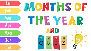 Months of the Year Fun Quiz and Catchy Song for Kids  4K [upl. by Krucik680]