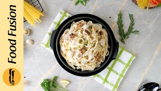 Alfredo Sauce Pasta Strips Recipe By Food Fusion [upl. by Eleynad673]