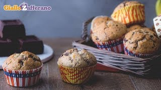 Muffin alla banana e gocce di cioccolato muffin del buonumore [upl. by Gish]