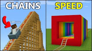 Minecraft 15 Roller Coaster Build Hacks [upl. by Letsou497]