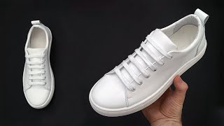 HOW TO BAR LACE YOUR SHOES  SNEAKERS Bar Lacing Styles [upl. by Ellocin]