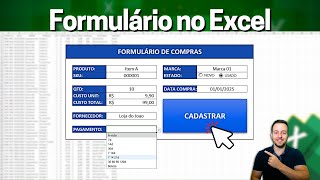 Como Fazer Formulário Automático no Excel para Cadastrar Informações na Planilha [upl. by Hannon]