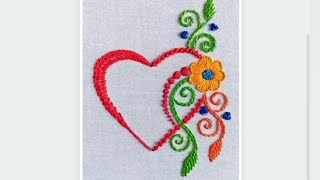 new dil se hand embroidery design dil design [upl. by Nat]