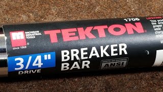 Tekton 34quot Drive Large Breaker Bar Review [upl. by Eikin95]