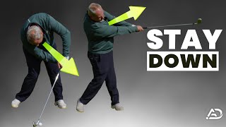 How To STAY DOWN Through Impact The Right Way In Golf [upl. by Eyot]