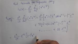 Rodrigues Formula for Laguerre polynomial [upl. by Enelyw]