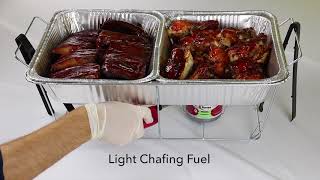 How To Setting Up A Wire Rack Chafer for Hot Food [upl. by Nonnah]