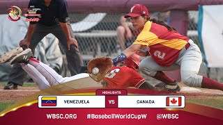 Highlights  Game 12 Venezuela vs Canada  2024 WBSC Women’s Baseball World Cup  Finals [upl. by Ahsatsan88]