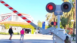 Salou Sangulí Resort Railway Crossing Catalonia [upl. by Ahsenauj]