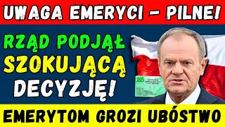 🚨PILNE EMERYTOM GROZI UBÓSTWO 👉 RZĄD PODEJMUJE SZOKUJĄCĄ DECYZJĘ O DODATKOWEJ WALORYZACJI EMERYTUR [upl. by Aslam745]