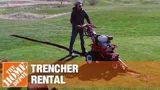 Trencher Rental  The Home Depot Rental [upl. by Ettenil898]