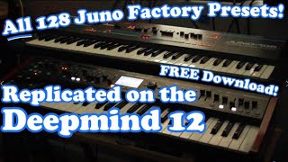 Deepmind Patch bank  All 128 Juno 106 Factory Presets for Free [upl. by Garzon888]