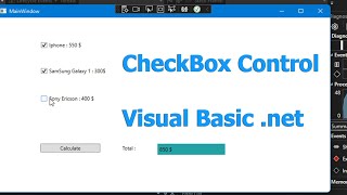 Checkbox control Visual basic net tutorial [upl. by Jim]