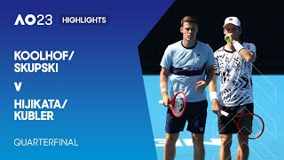 KoolhofSkupski v HijikataKubler Highlights  Australian Open 2023 Quarterfinal [upl. by Meyers]