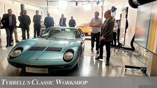 Unveiling Lamborghini Legends A Danish Special with Iain Tyrrell  Tyrrells Classic Workshop [upl. by Ahsienat]