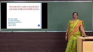 Quantum Physics  Failure Of Classical Mechanics And Need Of Quantum Mechanics By Dr Usha Singh [upl. by Samford]