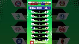 DFB Pokal Auslosung I Achtelfinale I 20242025 pokal dfb achtelfinale auslosung soccer [upl. by Yrallih]