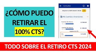 Así puedes retirar el 100 de la CTS 2024 [upl. by Peppi]