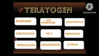 Teratogenic agents drugs Contraindications drugs of pregnancyFoetus malformations [upl. by Mohn]