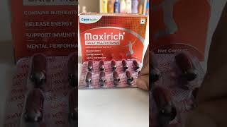 Maxirich capsule uses in hindi  Best Multivitamin Capsules [upl. by Takeo]