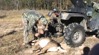 How to load a deer by yourself onto a four wheeler Game Handlers loading a doe onto a 4 wheeler [upl. by Petit16]