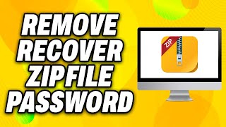 How To Remove Recover ZIP File Password 2024  Quick Fix [upl. by Nalorac]