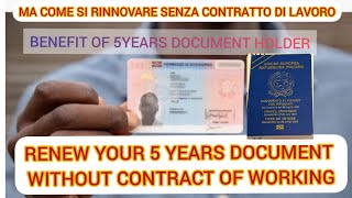 rinnovare il permesso di soggiorno senza contratto di lavoro [upl. by Eicnahc113]