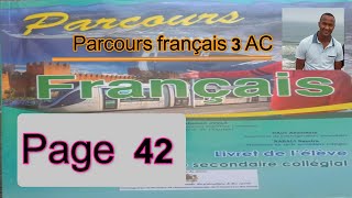 parcours français 3AC Page 42 [upl. by Cris726]