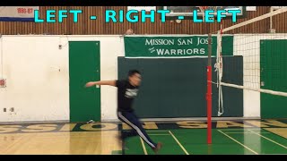 Spiking Footwork part 12  How to SPIKE a Volleyball Tutorial [upl. by Irama117]