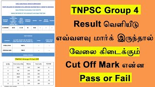 how to check tnpsc group 4 result 2023 Pass or fail TNPSC Group 4 cut off mark group 4 result [upl. by Grim]