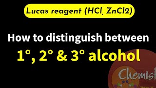 How to distinguish between primary secondary and tertiary alcohol  Lucas test for alcohol [upl. by Sucram528]