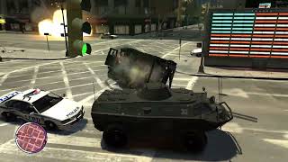 GTA 4 TBOGT  APC Tank Rampage  Six Star Escape [upl. by Akiv]