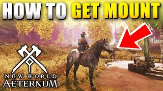 New World Aeternum How to Get Mount My Kingdom For a Horse Quest Guide [upl. by Ahsemak]