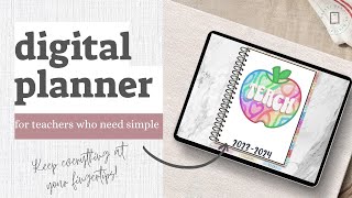 Digital Teacher Planner Best Planner for Teachers Ipad planner Goodnotes Planner Back To School [upl. by Alvera]