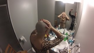 Marissa shaves her head bald with a razor [upl. by Tegan199]