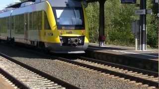 Hessische Landesbahn mit Zug Alstom Coradia LINT bei Albshausen [upl. by Schroder]