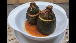 CALABACINES REDONDOS RELLENOS  STUFFED ROUND ZUCCHINI  ФАРШИРОВАННЫЕ КРУГЛЫЕ ЦУККИНИ [upl. by Ragen]