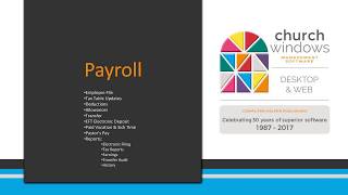 Church Windows Software Intro Demo Payroll [upl. by Yehsa]