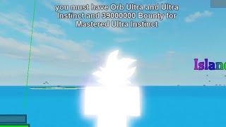 How to get Mastered Ultra Instinct  Showcase  Roblox  Rock fruit [upl. by Janine]