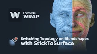 Switching Topology on Blendshapes with StickToSurface Node [upl. by Clevie]