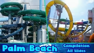 ALL AWESOME WATER SLIDES at Kristall Palm Beach Compilation [upl. by Eloken]