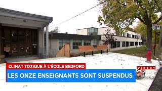 Climat toxique à lécole Bedford les 11 enseignants sont suspendus [upl. by Ahsinawt155]