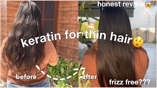 keratin hair treatment honest review for thin hair😱 [upl. by Einaj440]