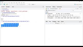 RScreencast 04 Häufigkeitstabellen und Kreuztabellen in R [upl. by Laon]