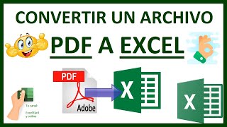 😜 CONVERTIR PDF a EXCEL GRATIS 😜 [upl. by Ahsiuqram]