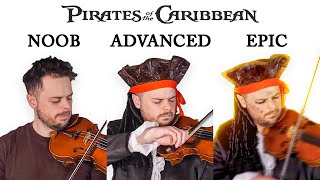 5 Levels of Pirates of the Caribbean Theme Noob to Epic [upl. by Hardden]